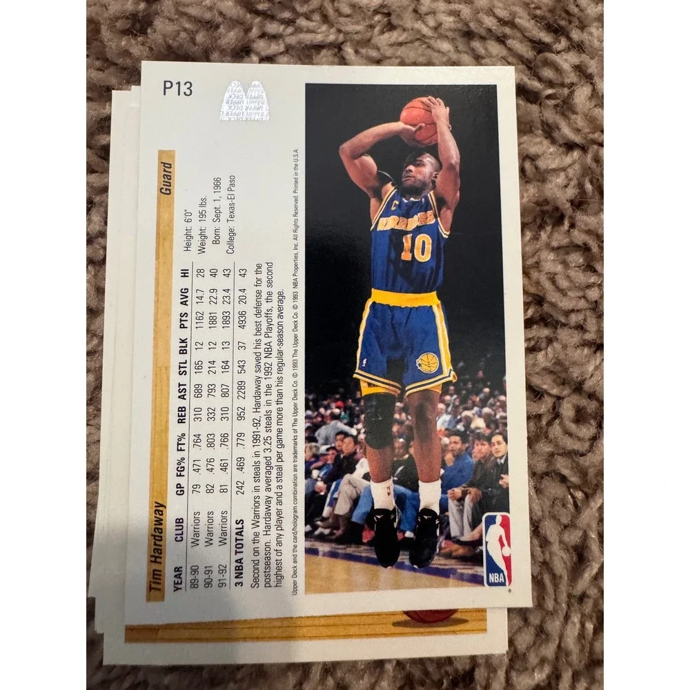 1992-93 Upper Deck Golden State Warriors Card Lot – Chris Mullin‎ & Tim Hardaway
